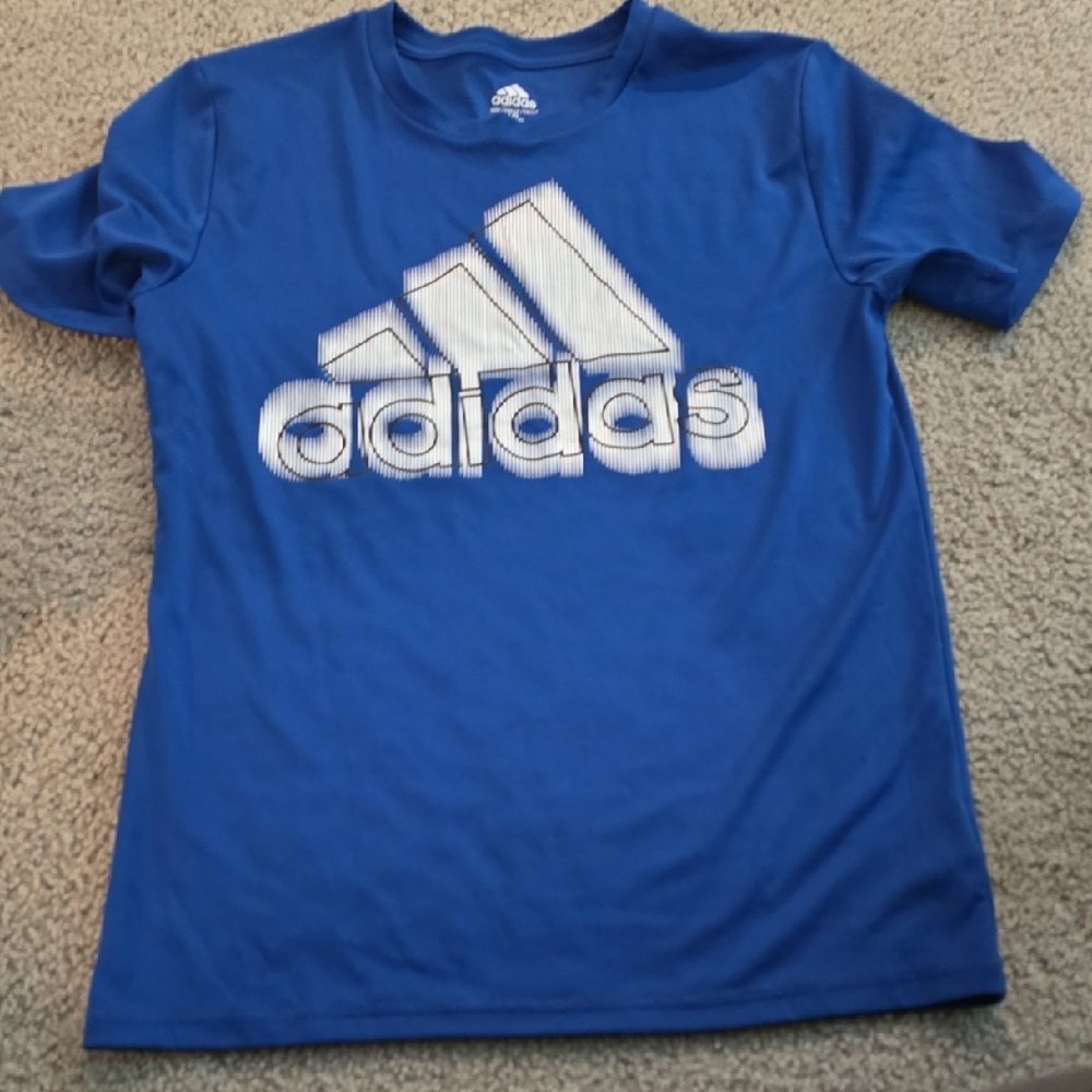 Adidas Blue Short Sleeve Tee with Logo